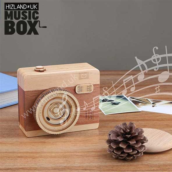 Kids Music Box | Mini Music Box | Wooden Camera Music Box